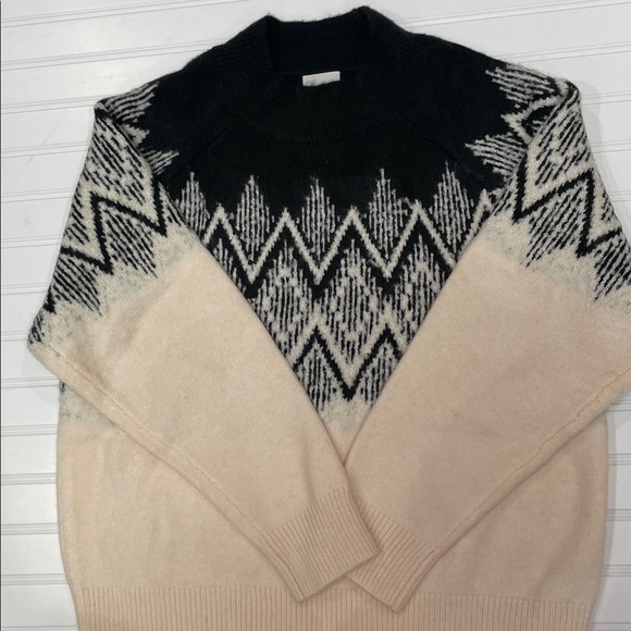 Varley Siren Relaxed Jacquard Sweater Whitecap Grey Black Jacquard Color Medium - Picture 4 of 6